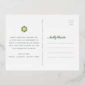 クリスマスグリーンピースJoy Love写真実在金ゴールド 箔シーズンポストカード (裏面)