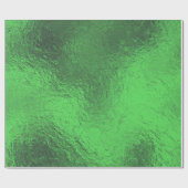 クリスマスグリーンフォイル ラッピングペーパー (フラット)