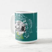 クリスマスグリーンフォトホリデーベーキングファミリーレシピ コーヒーマグカップ (正面左)