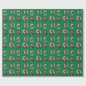 クリスマスグリーンフォトラッピング紙 ラッピングペーパー (フラット)