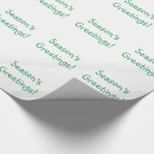 クリスマスグリーンフォントシーズンのご挨拶 ラッピングペーパー (角)