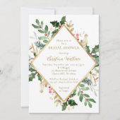 クリスマスグリーンブライダルシャワー招待状 招待状 (正面)