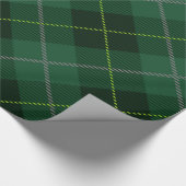 クリスマスグリーンプレイド ラッピングペーパー (角)