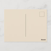 クリスマスグリーンベースのプレイド ポストカード (裏面)