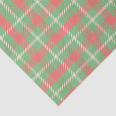 クリスマスグリーンベースのプレイド 薄葉紙 (詳細)