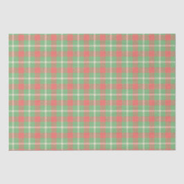 クリスマスグリーンベースのプレイド 薄葉紙