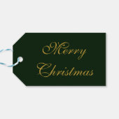 クリスマスグリーンホリデーグリッタースパークル ギフトタグ (裏面横)