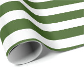 クリスマスグリーンホワイトキャンディストライプー ラッピングペーパー (ロールコーナー)