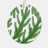 クリスマスグリーンモミの木の枝のオーナメント セラミックオーナメント (左)
