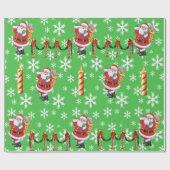 クリスマスグリーンラッピング紙 ラッピングペーパー (フラット)