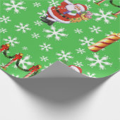 クリスマスグリーンラッピング紙 ラッピングペーパー (角)