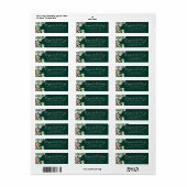 クリスマスグリーンリーで最も幸せな休日の住所 ラベル (フルシート)