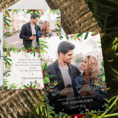 クリスマスグリーンリーシーズンの挨拶2枚の写真 シーズンカード