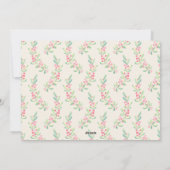 クリスマスグリーンリース写真誕生のお知らせ シーズンカード (裏面)