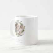 クリスマスグリーンリース コーヒーマグカップ (正面左)