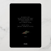 クリスマスグリーンリーベリーフレームの写真 箔シーズンカード (裏面)