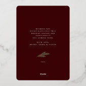 クリスマスグリーンリーベリーフレームの写真 箔シーズンカード (裏面)