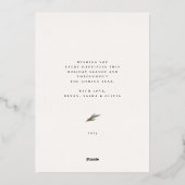 クリスマスグリーンリーベリーフレームの写真 箔シーズンカード (裏面)