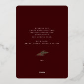 クリスマスグリーンリーベリーフレーム5写真 箔シーズンカード (裏面)