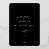 クリスマスグリーンリーベリーフレーム5写真 箔シーズンカード (裏面)