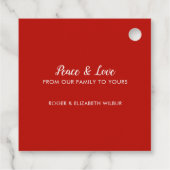 クリスマスグリーンリーベリーホリデーブラック フェイバータグ (裏面)