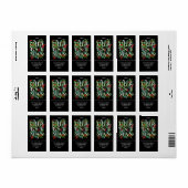 クリスマスグリーンリーベリー差出人住所 ラベル (フルシート)