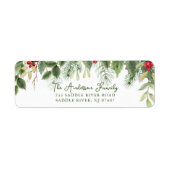 クリスマスグリーンリーホリー&パイン ラベル (正面)