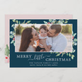 クリスマスグリーンリーメリーリトルクリスマスベビー シーズンカード (正面/裏面)