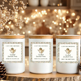 クリスマスグリーンリーレッドベリーの食品ギフト スクエアシール