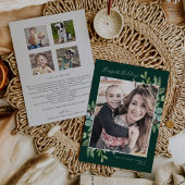 クリスマスグリーンリー最も幸せな休暇ニュースレター シーズンカード