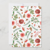 クリスマスグリーンリー結婚ホリデー 招待状 (裏面)