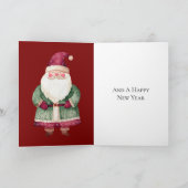 クリスマスグリーンレッドサンタ カード (内部)