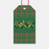 クリスマスグリーンレッドプレイド ギフトタグ (裏面)