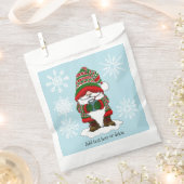 クリスマスグリーンレッド格言かわいい フェイバーバッグ (クリップ留めされた状態)