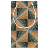 クリスマスグリーンヴィンテージアールデコカスタムホリデイ スモールペーパーバッグ (裏面)