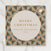 クリスマスグリーンヴィンテージアールデコカスタムホリデイ フェイバータグ (裏面)