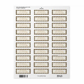 クリスマスグリーンヴィンテージアールデコ差出人住所 ラベル (フルシート)