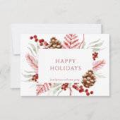 クリスマスグリーン事業ロゴ ホリデーカード 招待状 (正面)