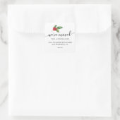 クリスマスグリーン引っ越しましたの新しい住所ラベル スクエアシール (バッグ)