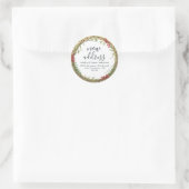 クリスマスグリーン引っ越しましたの新しい住所ラベル ラウンドシール (バッグ)