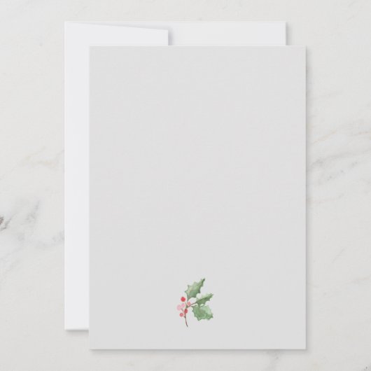 クリスマスグリーン最も幸せなホリデーズファミリーフォト シーズンカード (裏面)