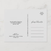 クリスマスグリーン最も幸せなホリデーズファミリーフォト シーズンポストカード (裏面)