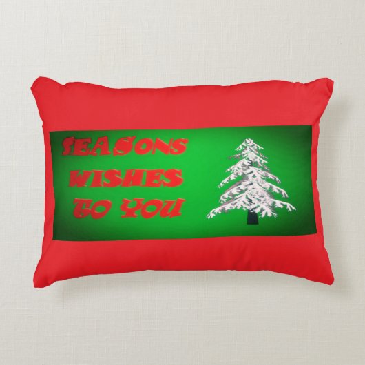クリスマスグリーン枕 アクセントクッション (正面)