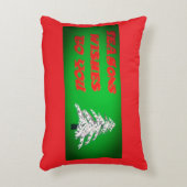 クリスマスグリーン枕 アクセントクッション (正面(垂直))