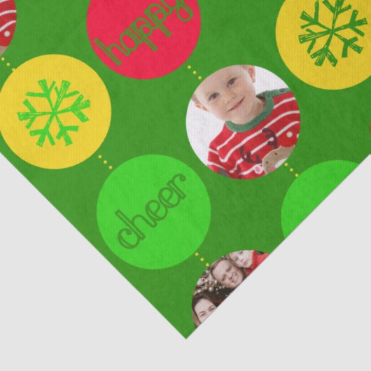 クリスマスグリーン独自の写真を追加ティッシュペーパー 薄葉紙 (詳細)