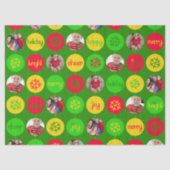 クリスマスグリーン独自の写真を追加ティッシュペーパー 薄葉紙 (正面)