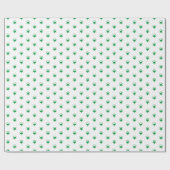 クリスマスグリーン白い雪の結晶の星贈り物 ラッピングペーパー (フラット)