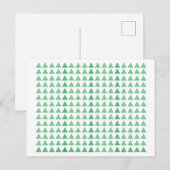 クリスマスグリーン白い雪片パインツリー ポストカード (正面/裏面)