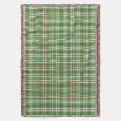 クリスマスグリーン素朴ホリデーファームハウスプレイド スローブランケット (正面縦)