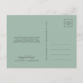 クリスマスグリーン結婚したリスマスありがとう シーズンポストカード (裏面)